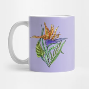 Bird of Paradise Watercolor Mug